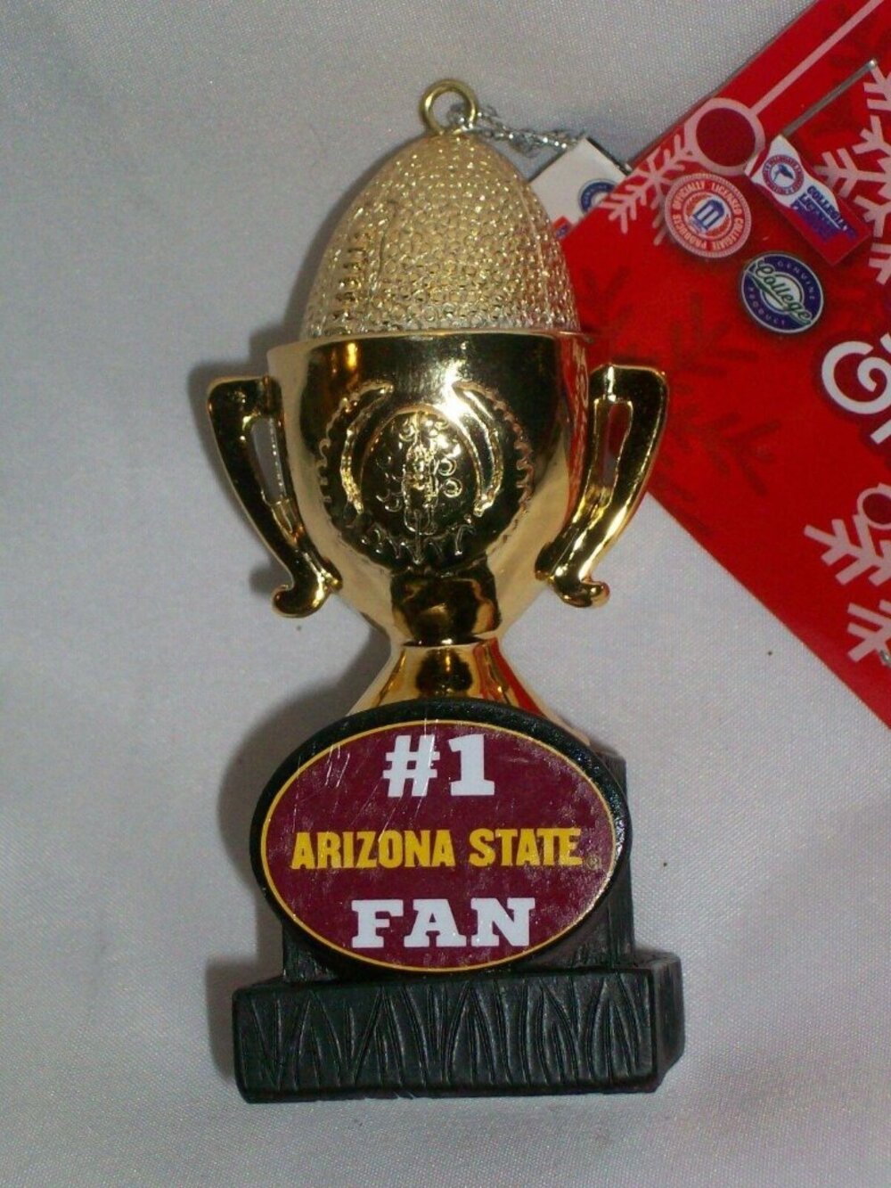#1 Arizona State Fan Team Trophy ASU Christmas Ornament Sun Devils Sparky